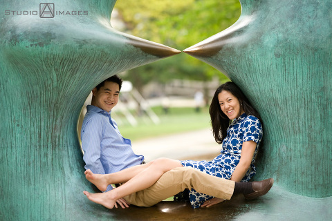 engaged couple during their Princeton University engagement session