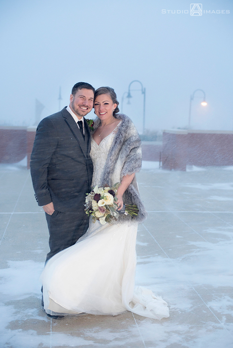 Blizzard Wedding Photos | Hyatt Regency Jersey City Wedding Photos 