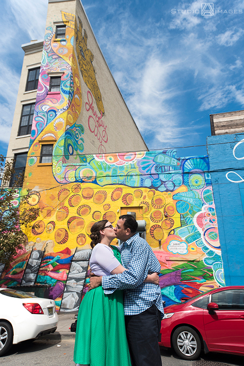 Jersey City murals engagement photos, Jersey City murals, Jersey City engagement photos, Jersey City wedding photographer, Welcome to Jersey City