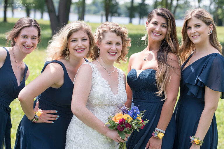 bridesmaids at wedding day at Pen Ryn Estate | Pen Ryn Estate Wedding Photos | Bucks County Wedding Photographer