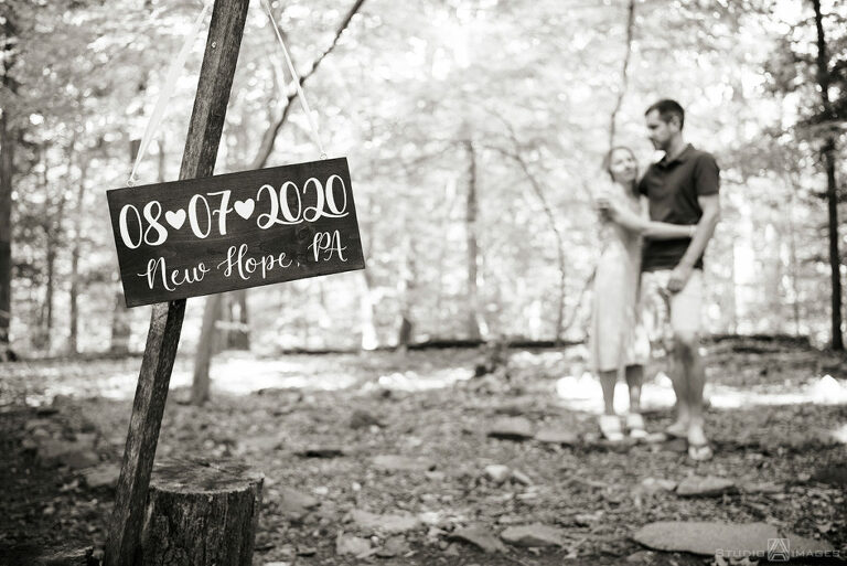 Bowman’s Hill Wildflower Preserve Engagement Photos by Bucks County Wedding Photographer