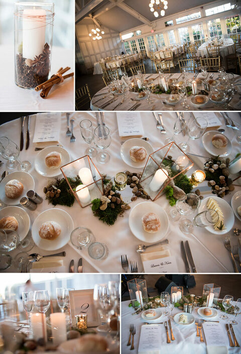 wedding reception details at Liberty House in Jersey City