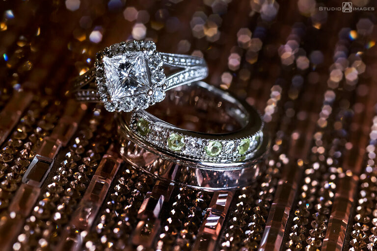 wedding rings at Florentine Gardens wedding