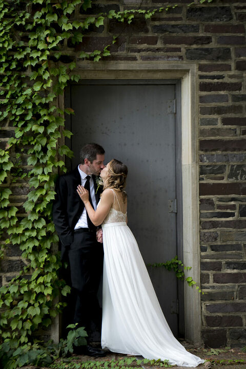 intimate wedding at Princeton University. bride and groom