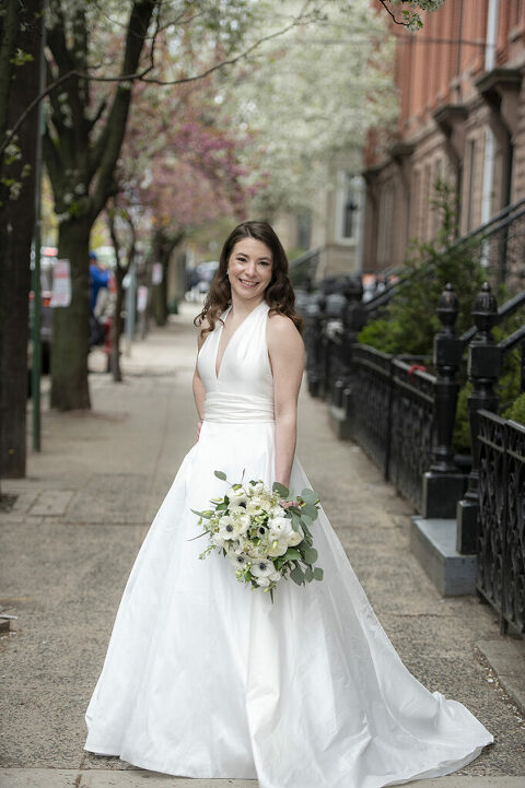 Bride on her wedding day in Hoboken