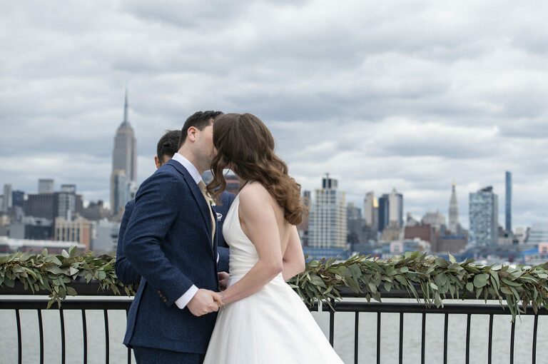 Hoboken waterfront wedding ceremony
