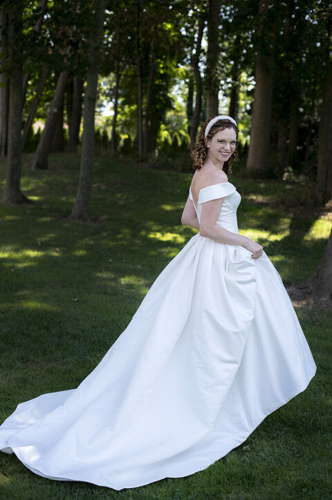 bride on her wedding day in Atlantic Highlands | NJ Intimate Wedding Photographer