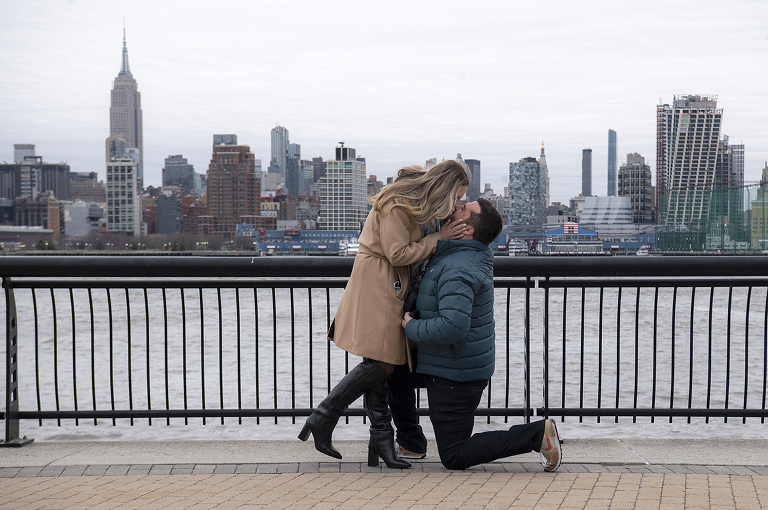 Hoboken Waterfront Proposal | Hoboken Wedding Photographer | Jeff + Mia