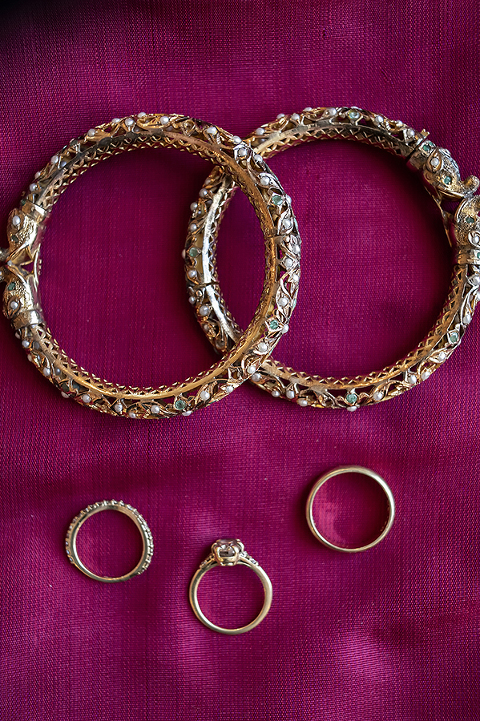 bangles and wedding rings for Indian Wedding at Glen Ridge Women’s Club