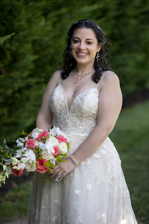 bride on wedding day at Conservatory at The Madison Hotel Wedding in Morristown, NJ