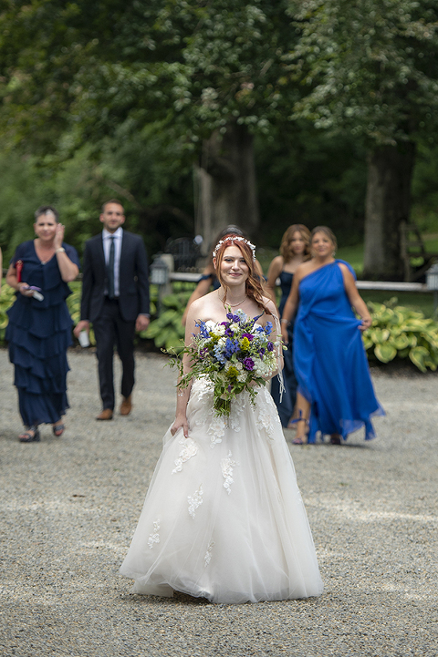 brides first look before their Crossed Keys Estate Wedding