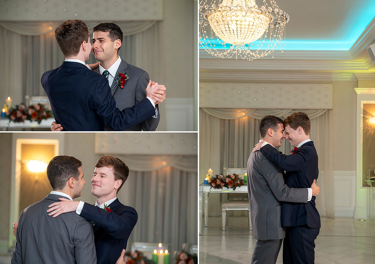 grooms first dance on wedding day at The English Manor. LGBTQ wedding