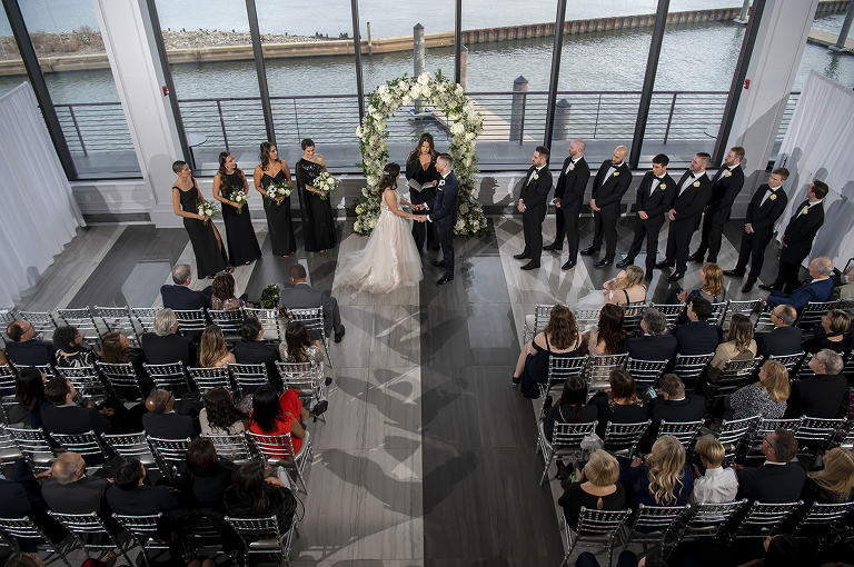 wedding ceremony at Hudson House in Jersey City