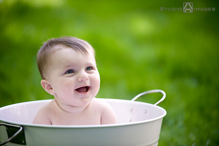 6 month old baby's family photo session in Greenwich, CT