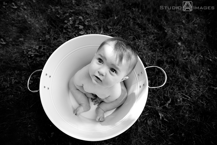 6 month old baby's family photo session in Greenwich, CT