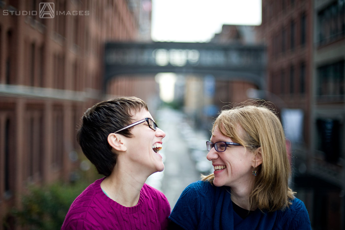 same sex wedding, gay wedding, lesbians, nyc wedding photographer, The High Line, NYC engagement photos, NYC engagement