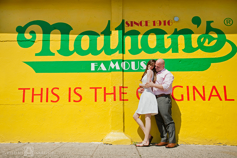iconic nyc, Coney Island, nyc wedding photographer, engagement photos, nyc engagement photos