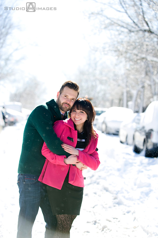 Snowy Winter Hoboken Engagement Photos | Hoboken Wedding Photographer