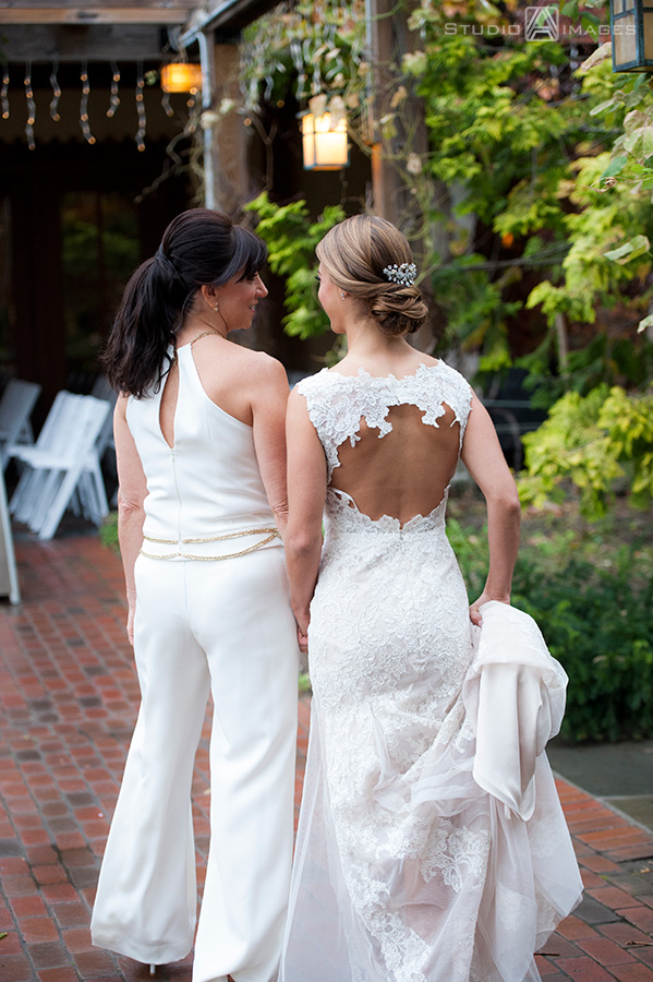 same sex wedding at Harvest on Hudson