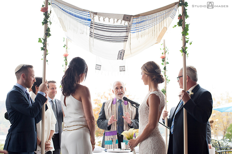 same sex wedding at Harvest on Hudson