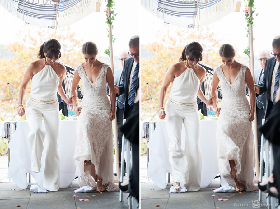 same sex wedding at Harvest on Hudson