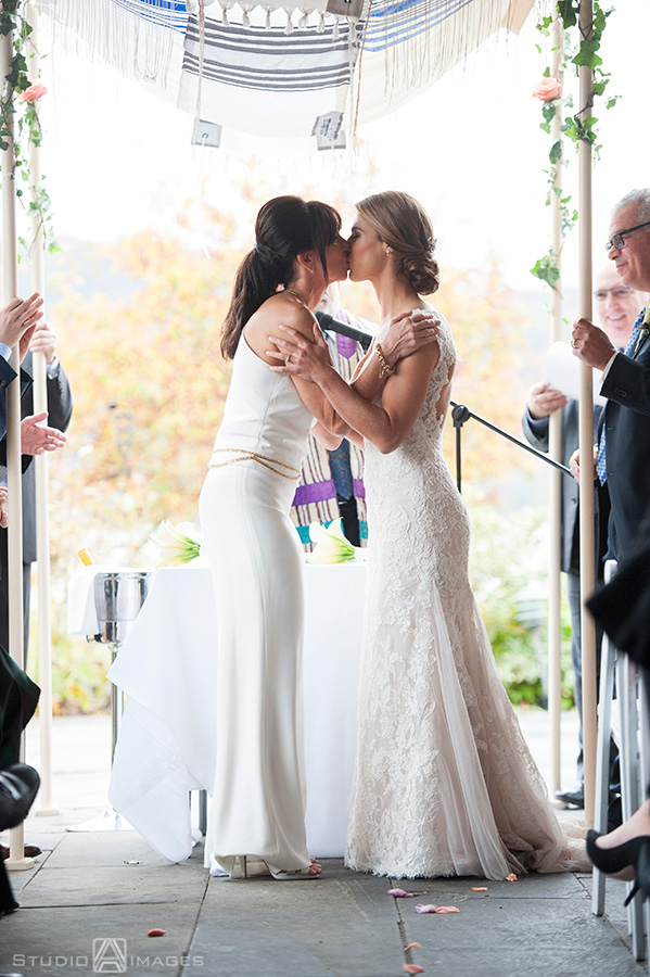 same sex wedding at Harvest on Hudson