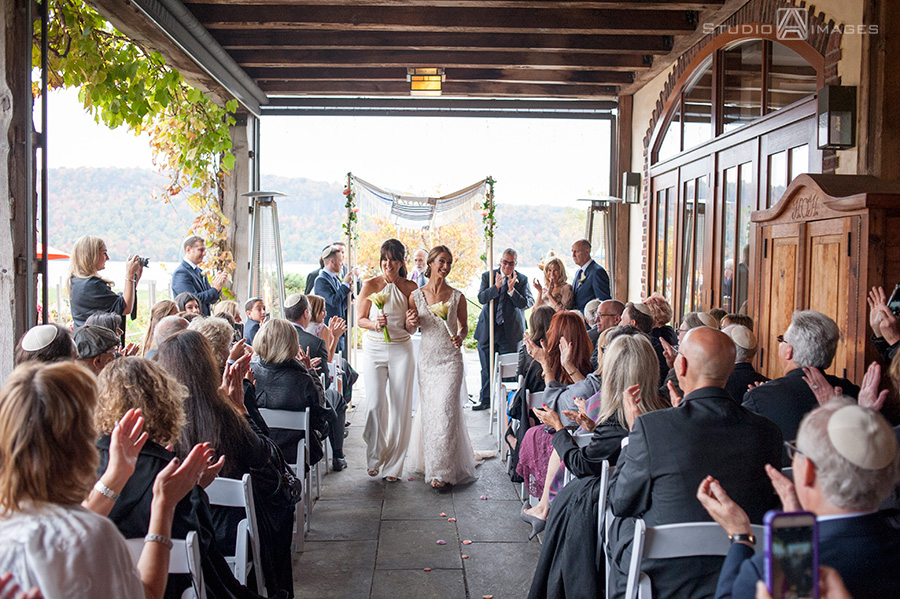 same sex wedding at Harvest on Hudson