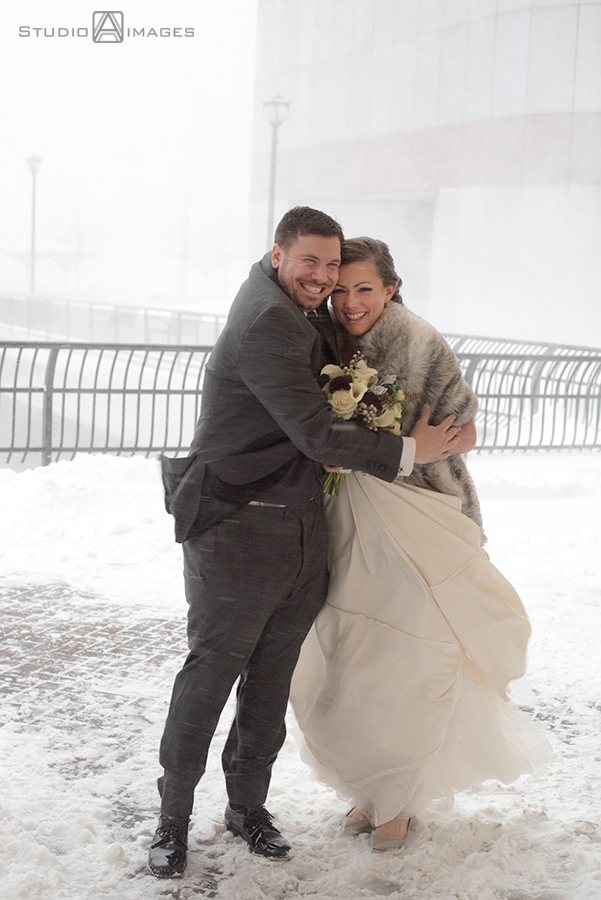 Blizzard Wedding Photos | Hyatt Regency Jersey City Wedding Photos