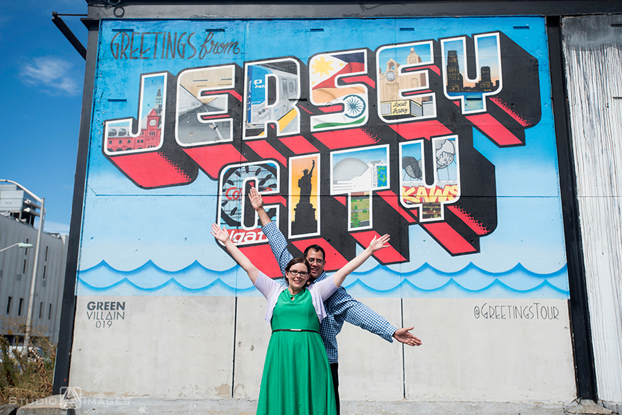 Jersey City murals engagement photos, Jersey City murals, Jersey City engagement photos, Jersey City wedding photographer, Welcome to Jersey City