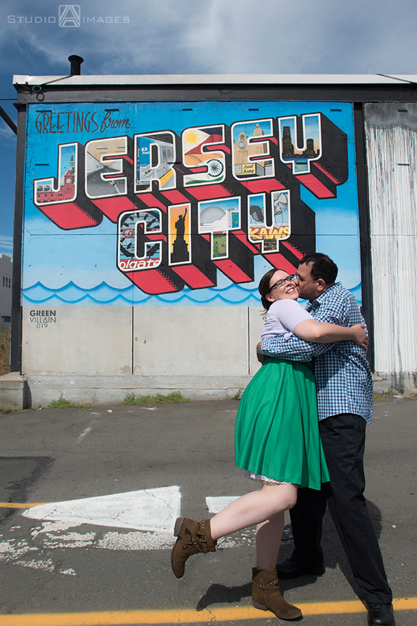 Jersey City murals engagement photos, Jersey City murals, Jersey City engagement photos, Jersey City wedding photographer, Welcome to Jersey City