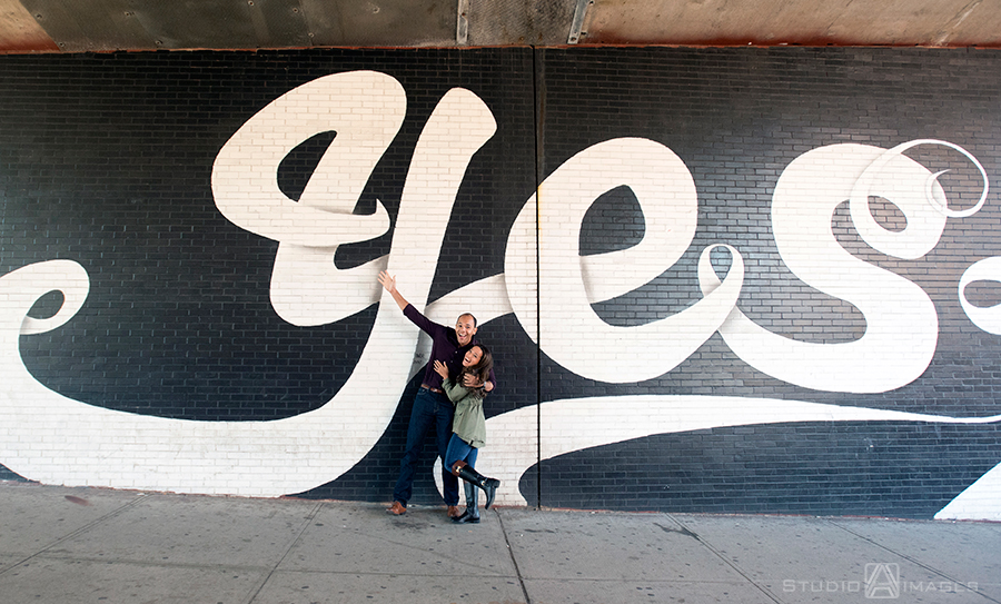 Brooklyn Bridge Engagement Photos, Brooklyn Wedding Photographer, DUMBO engagement photos, DUMBO, Brooklyn, murals