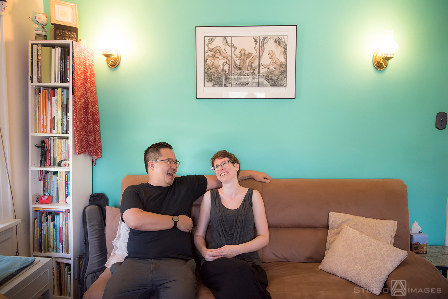 Queens couple in their home
