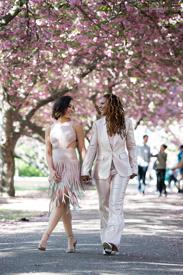 Brooklyn Botanical Garden Engagement Photos | Brooklyn Wedding Photographer | Yani + Divinity