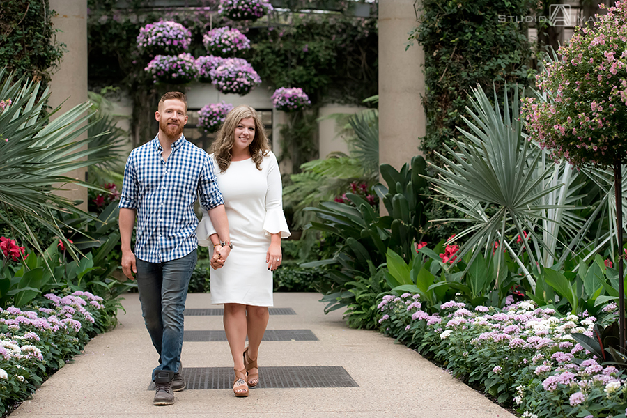 Longwood Gardens Engagement Photos | Philadelphia Wedding Photographer | Amber + Brandon