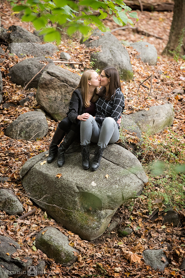 Ramapo Valley County Reservation Engagement Photos | NJ Wedding Photographer | Elise + Tess