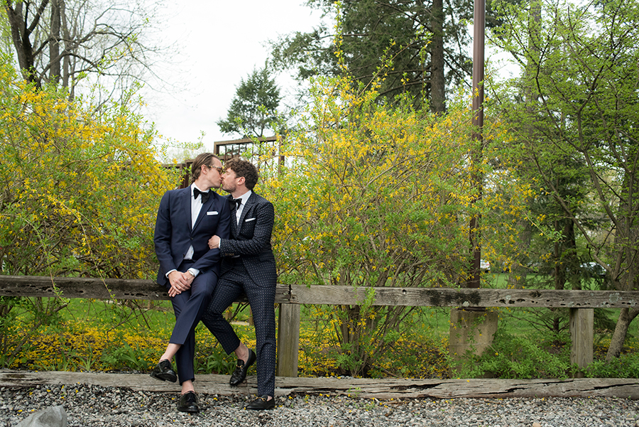 Hotel du Village Wedding Photos | New Hope Wedding Photographer | LGBTQ wedding photographer