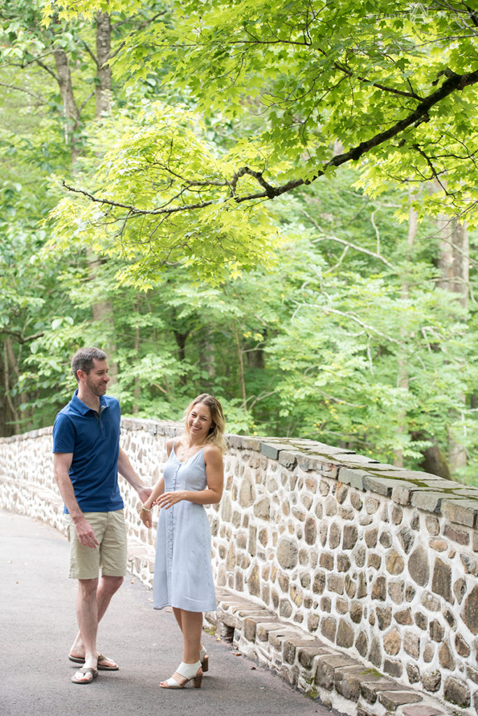 Bowman’s Hill Wildflower Preserve Engagement Photos by Bucks County Wedding Photographer