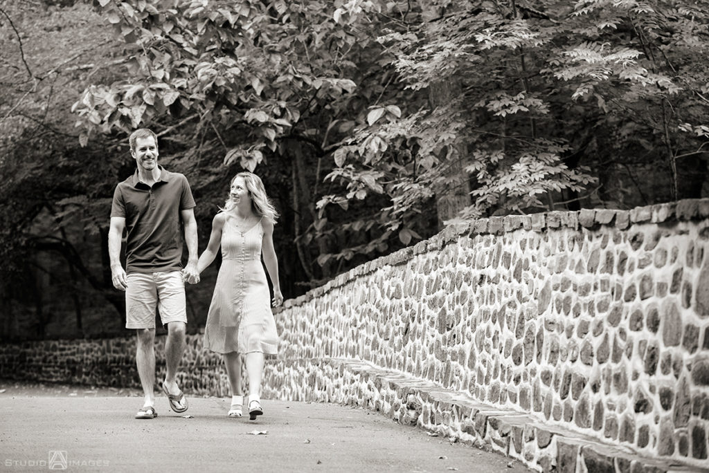 Bowman’s Hill Wildflower Preserve Engagement Photos by Bucks County Wedding Photographer