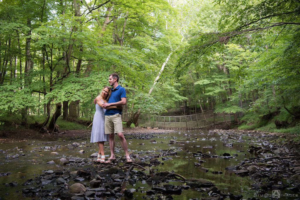 Bowman’s Hill Wildflower Preserve Engagement Photos by Bucks County Wedding Photographer