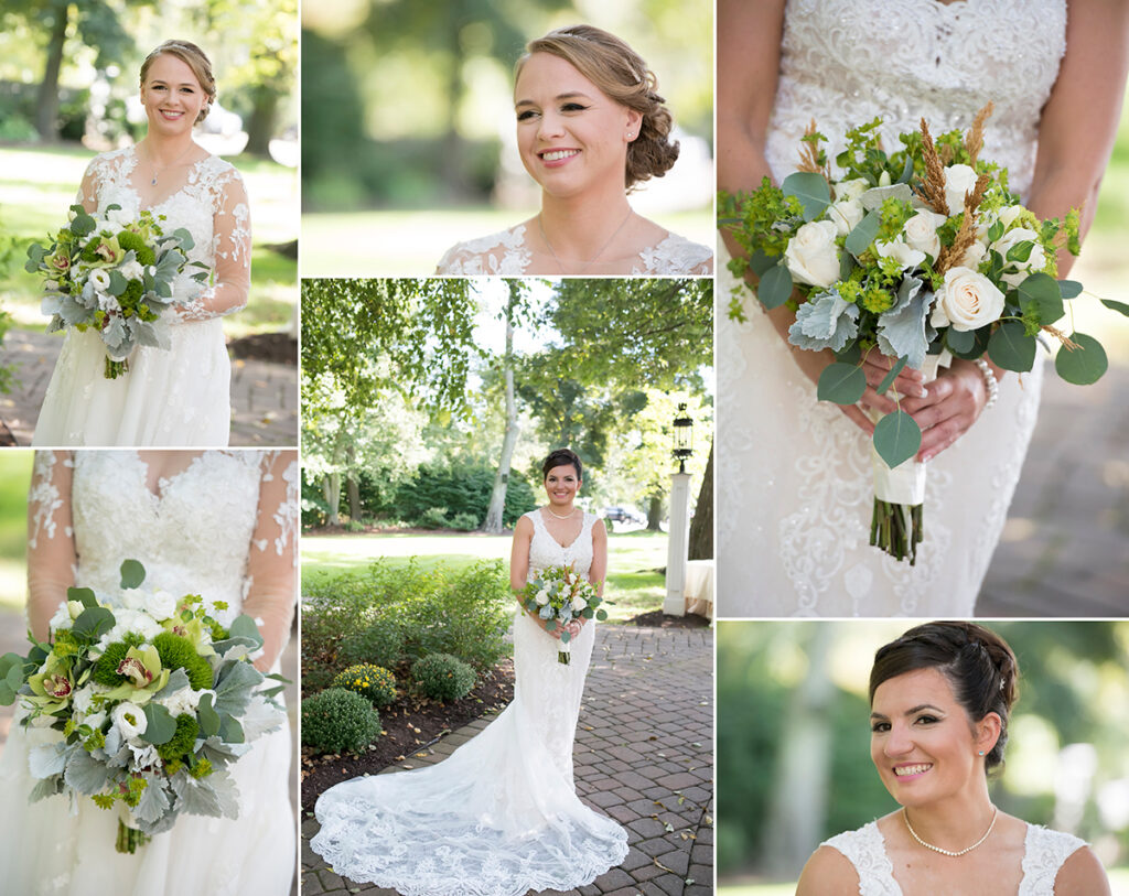 brides posing for portraits on their wedding day at Grain House in Basking Ridge. LGBTQ wedding 