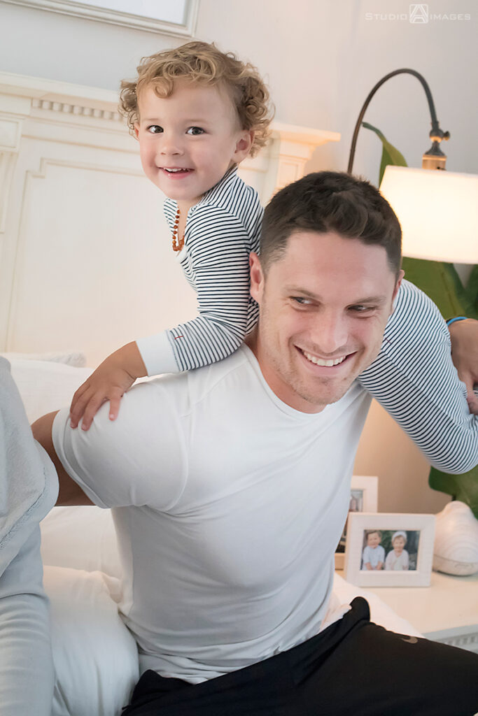 Long Island family photos of father and son