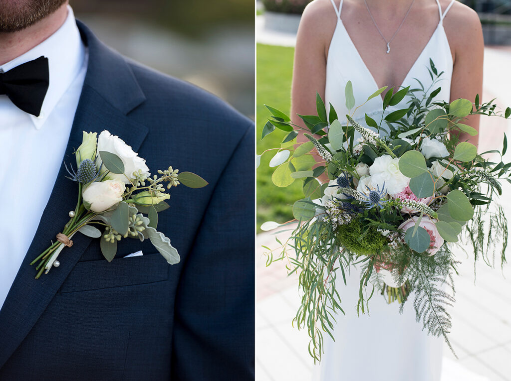 bride and groom on their wedding day in Weehawken
