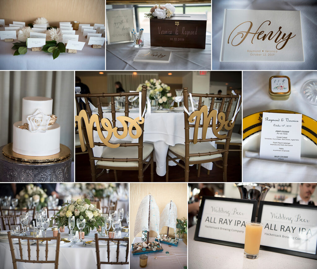 wedding decor at Molo's Restaurant in Weehawken
