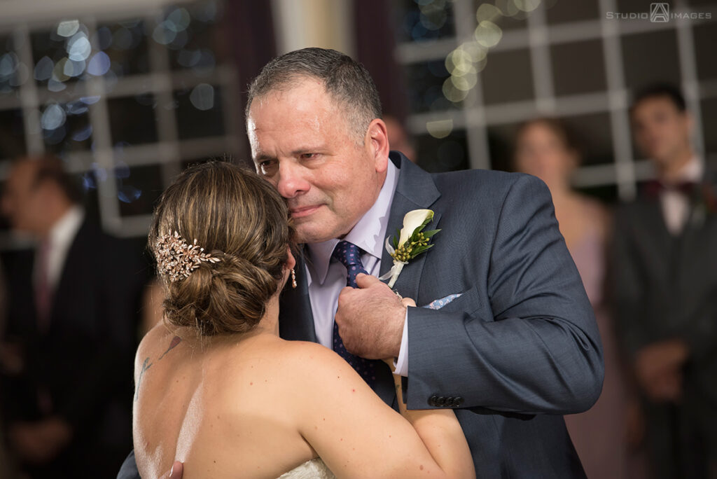 bride and father dance at their wedding reception at Florentine Gardens wedding
