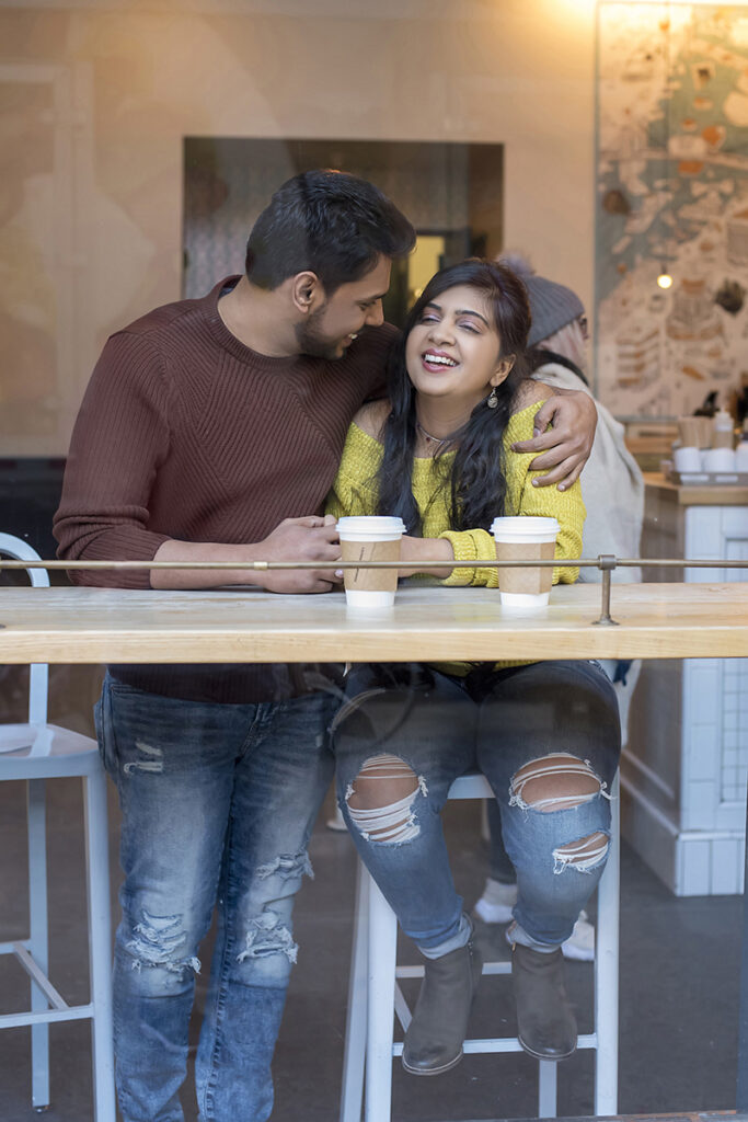 DUMBO Pre-Engagement Photo Session at One Girl Cookies in Brooklyn