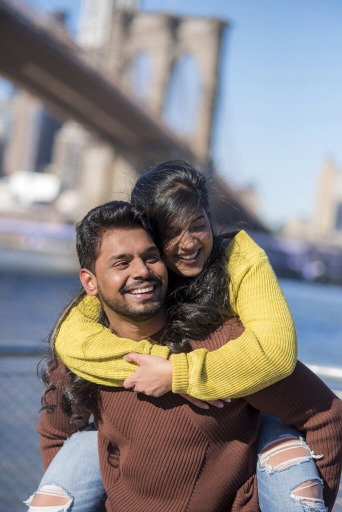 DUMBO Pre-Engagement Photo Session at the Brooklyn Bridge