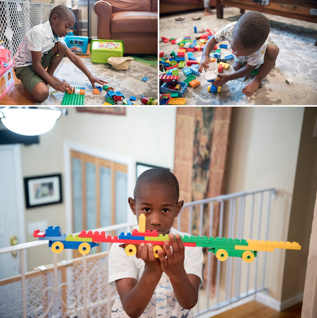 kids playing during their Day in the Life family session in Scarsdale, New York