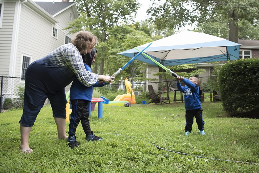 kids playing during their Day in the Life family session in Scarsdale, New York