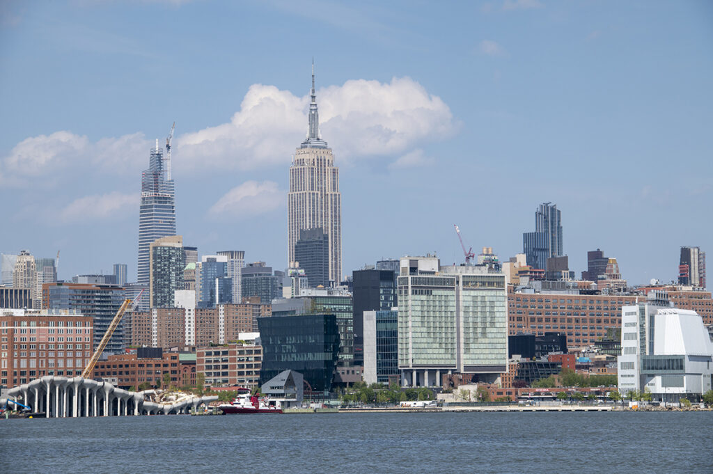 NYC skyline showing love during the Covid-19 Pandemic