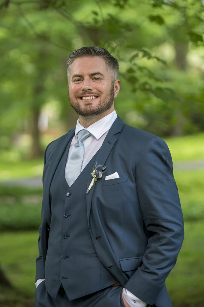 groom on his wedding day in New York
